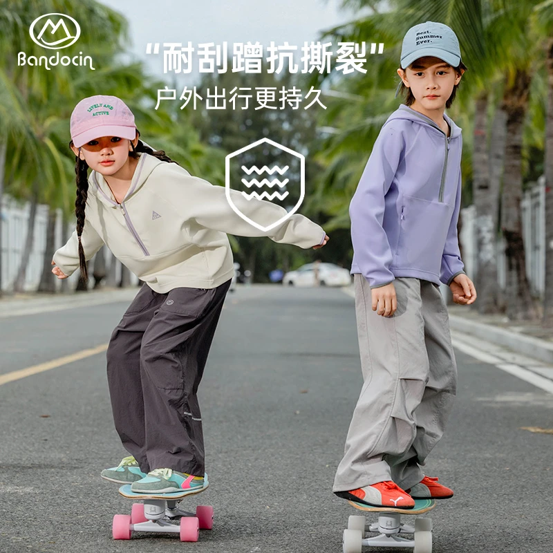 2025新款春季女童户外运动休闲儿童抗撕裂长袖T恤