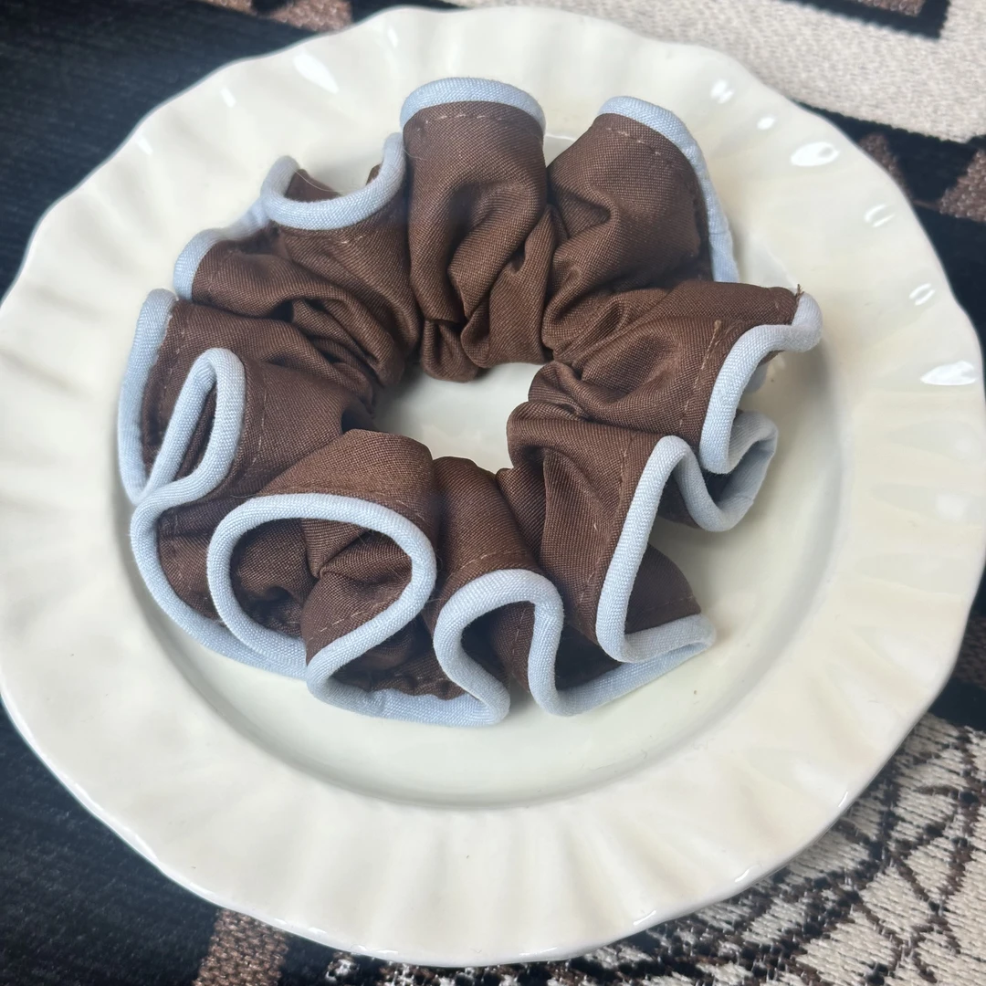 棉麻大肠发圈女高弹力扎头发ins风百搭头绳发饰女简约头花