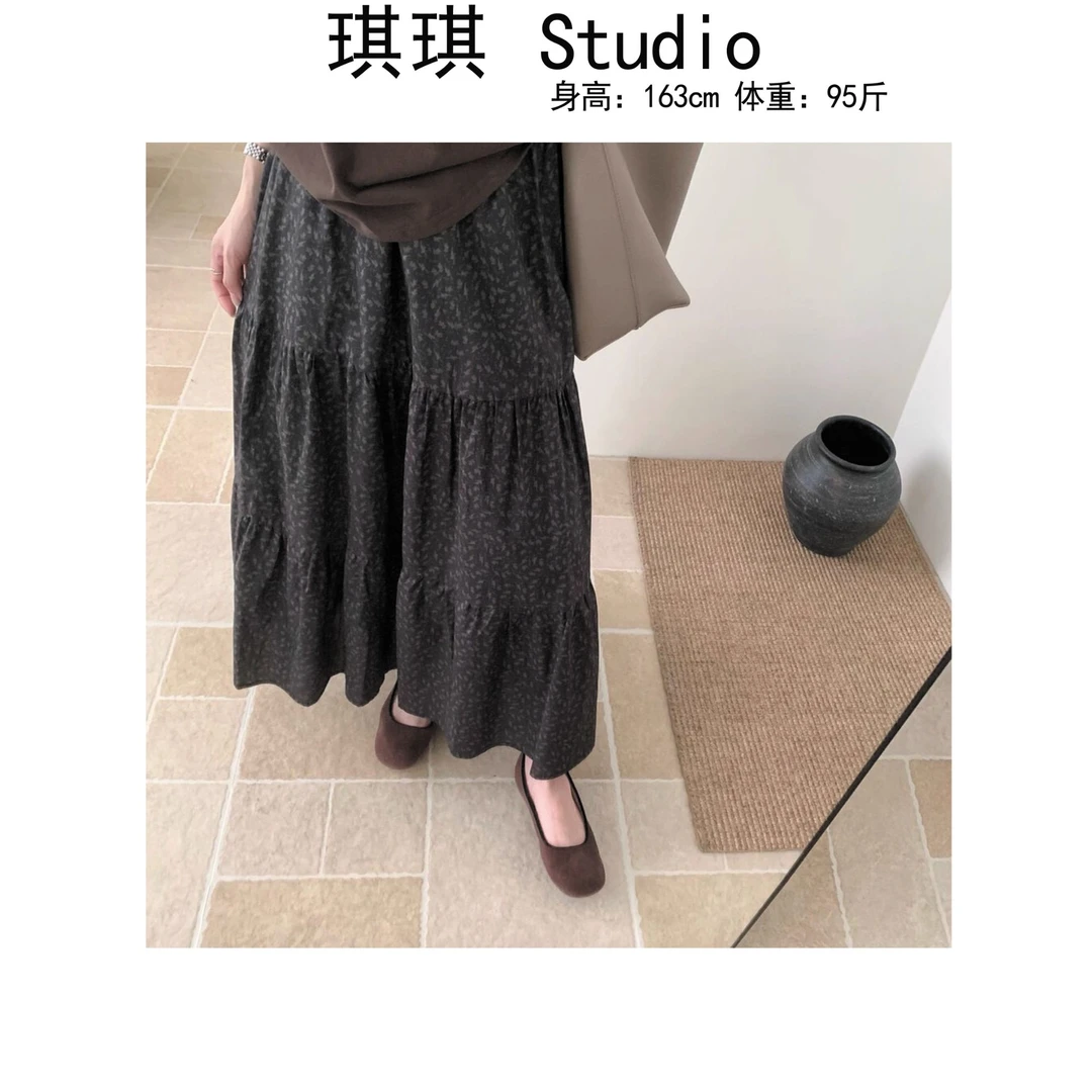 《琪琪家》早秋新款甜美洋气韩系订制显瘦减龄百搭碎花半身裙-Y