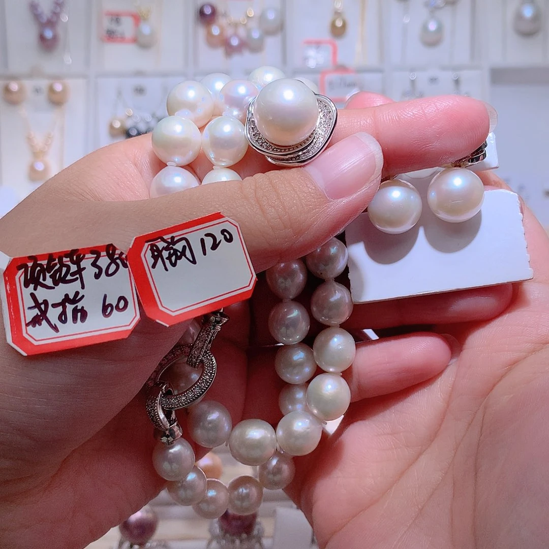 淡水珍珠银S925镶嵌吊坠(赠链)CC