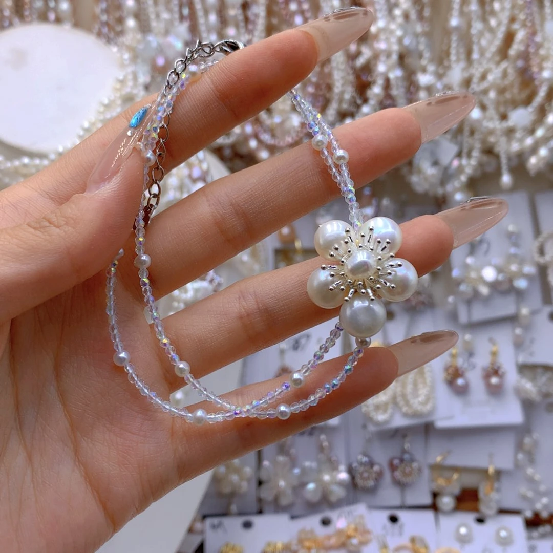 合金耳环淡水珍珠