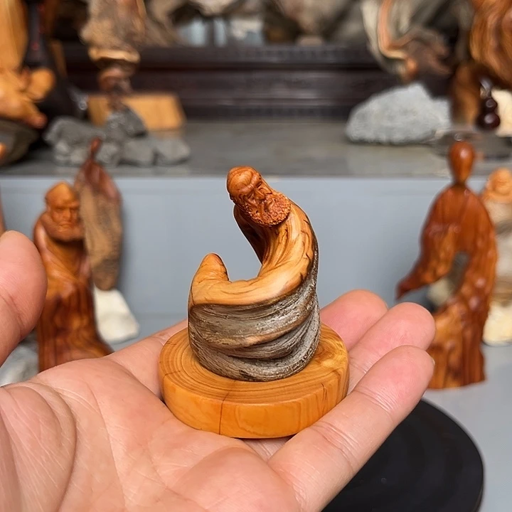 *****柏木（崖柏）崖柏达摩摆件原皮