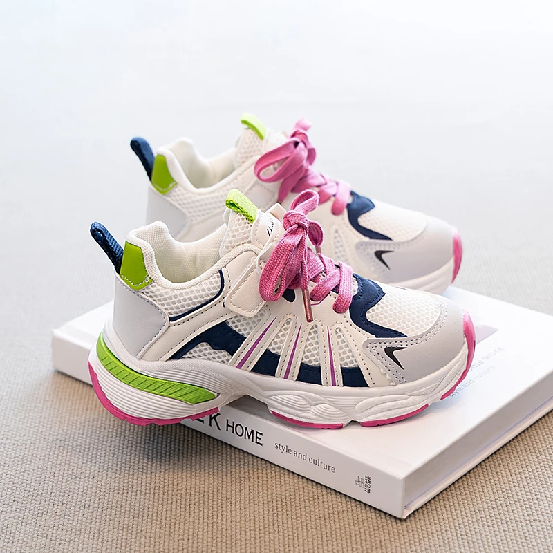 小黄鸭品牌童鞋2025秋季新款儿童网面鞋潮酷老爹鞋女童中大童休闲