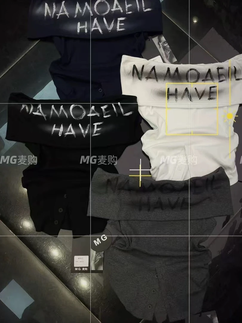 起点家夏季辣妹一字肩