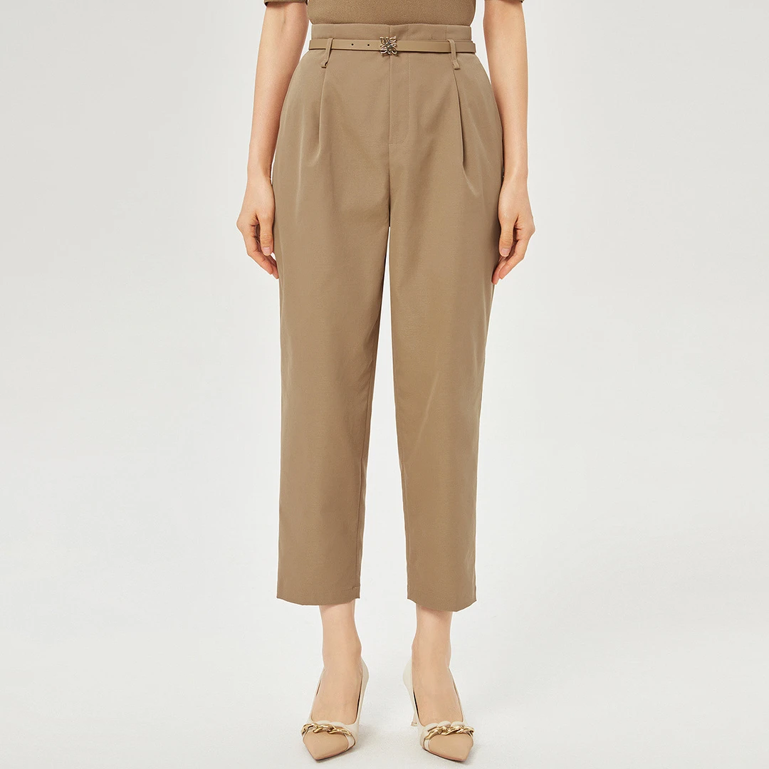 【思思专属】简约通勤OL职场百搭直筒裤女九分裤NV03838F3