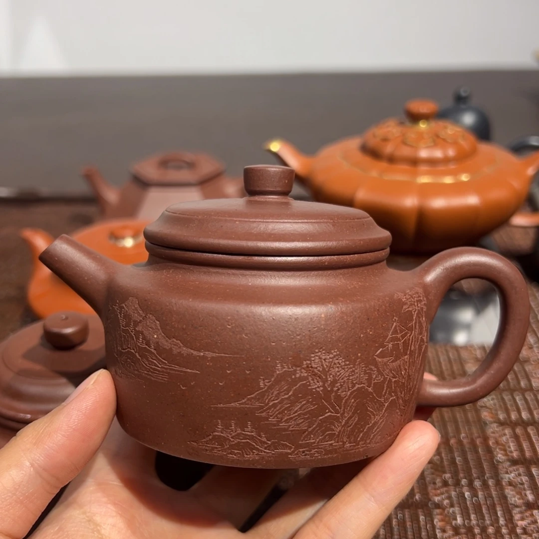 (***将茶壶紫砂微瑕德钟150cc……