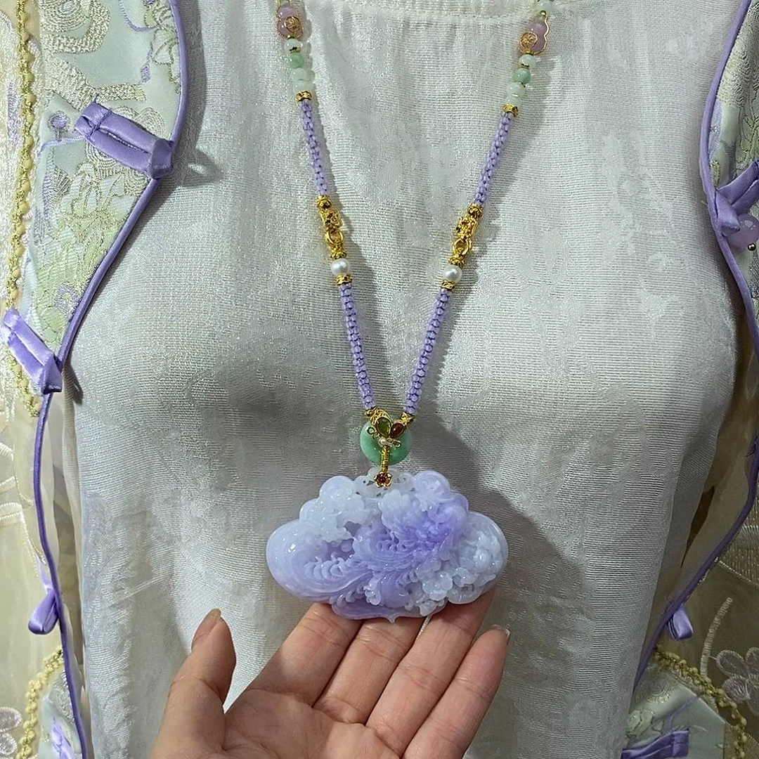 翡翠未镶嵌颈饰天然