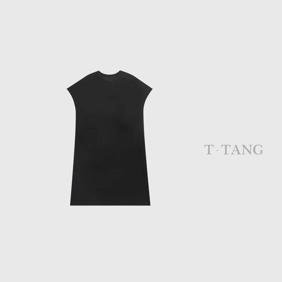（微瑕介意勿拍）空气层时尚百搭简约潮流圆领短袖连衣裙【6539】TT