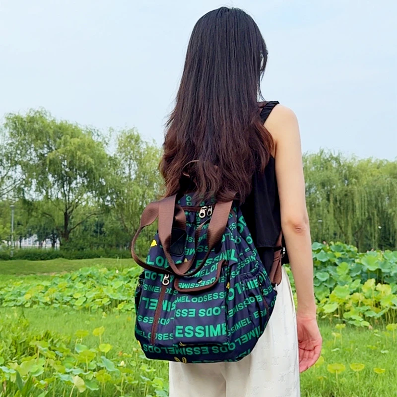 新款女士多功能双肩单肩托特包运动健身旅行慵懒双肩包网红款2515