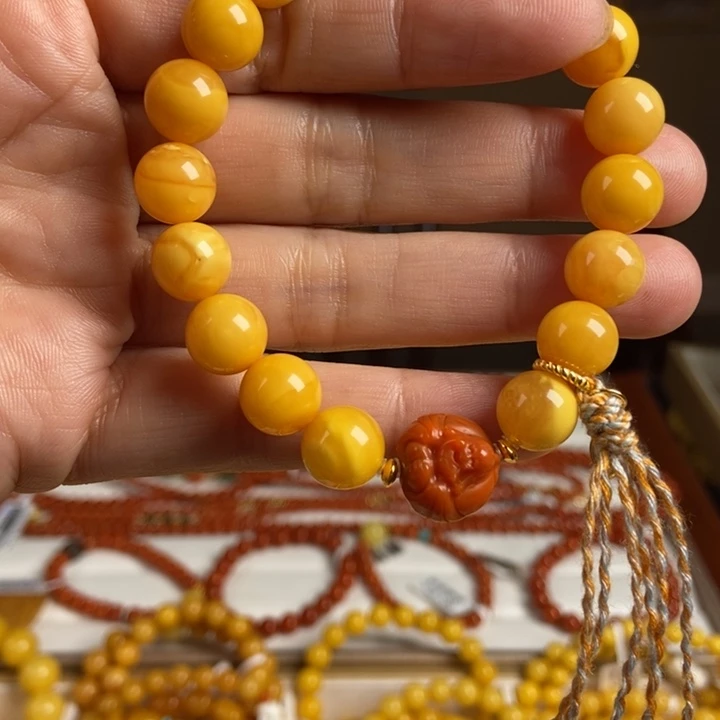 琥珀手链未镶嵌蜜蜡手串10