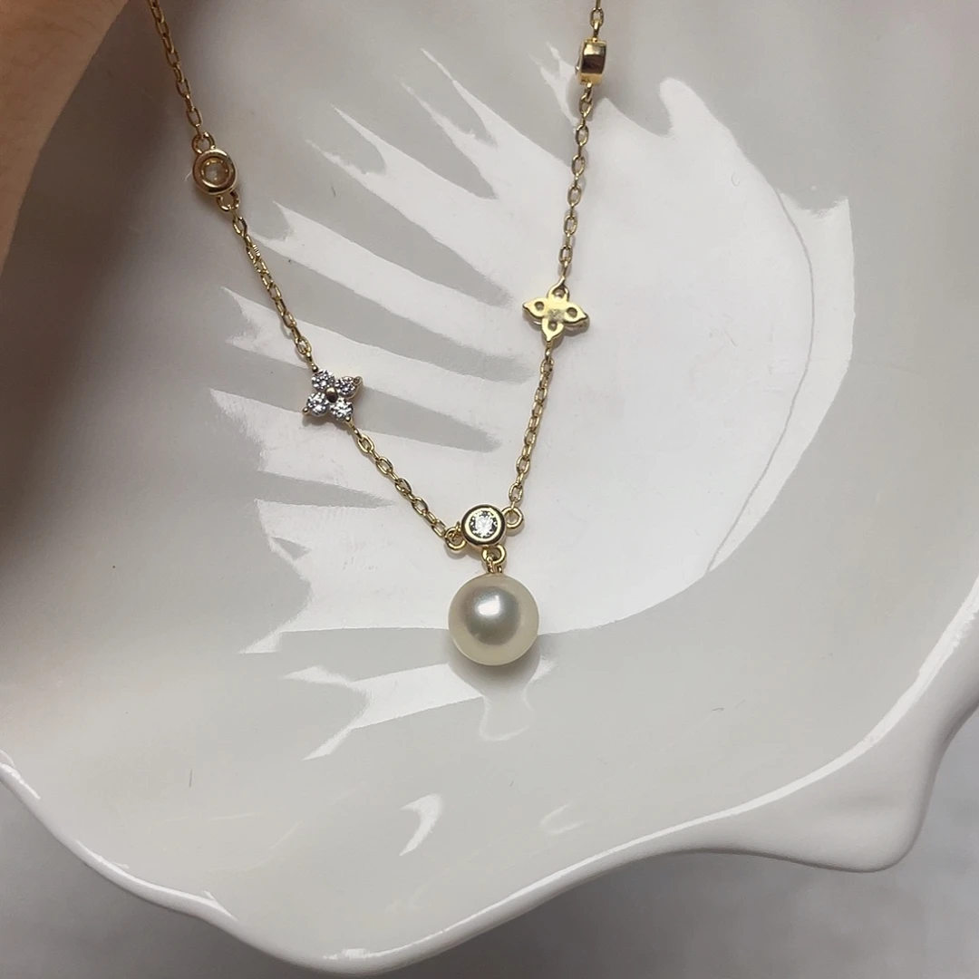 海水珍珠银S925镶嵌手绳