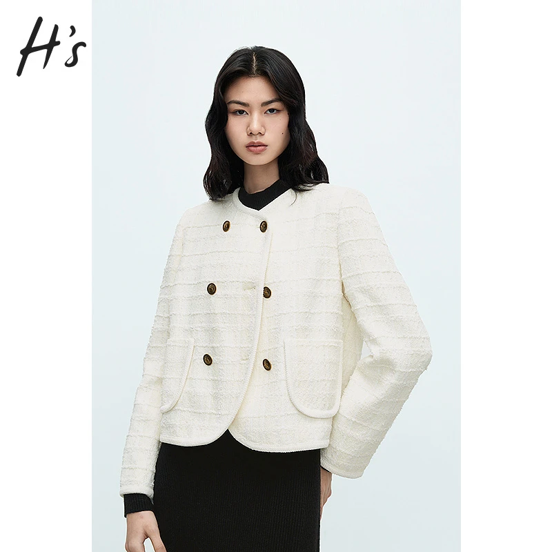 【反季"放"价】HS小香风外套秋季高级设计感女装轻奢设计感长袖上衣