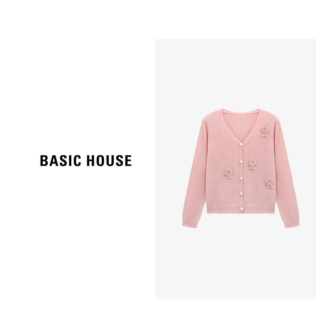 Basic House/百家好秋季温婉大方女装舒适休闲针织衫-B0625B5MMJ2