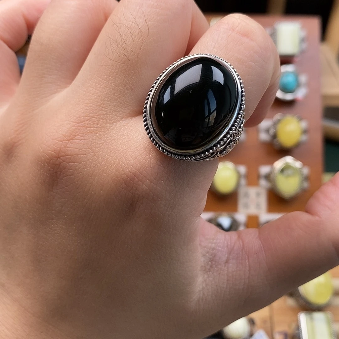 琥珀戒指未镶嵌琥珀