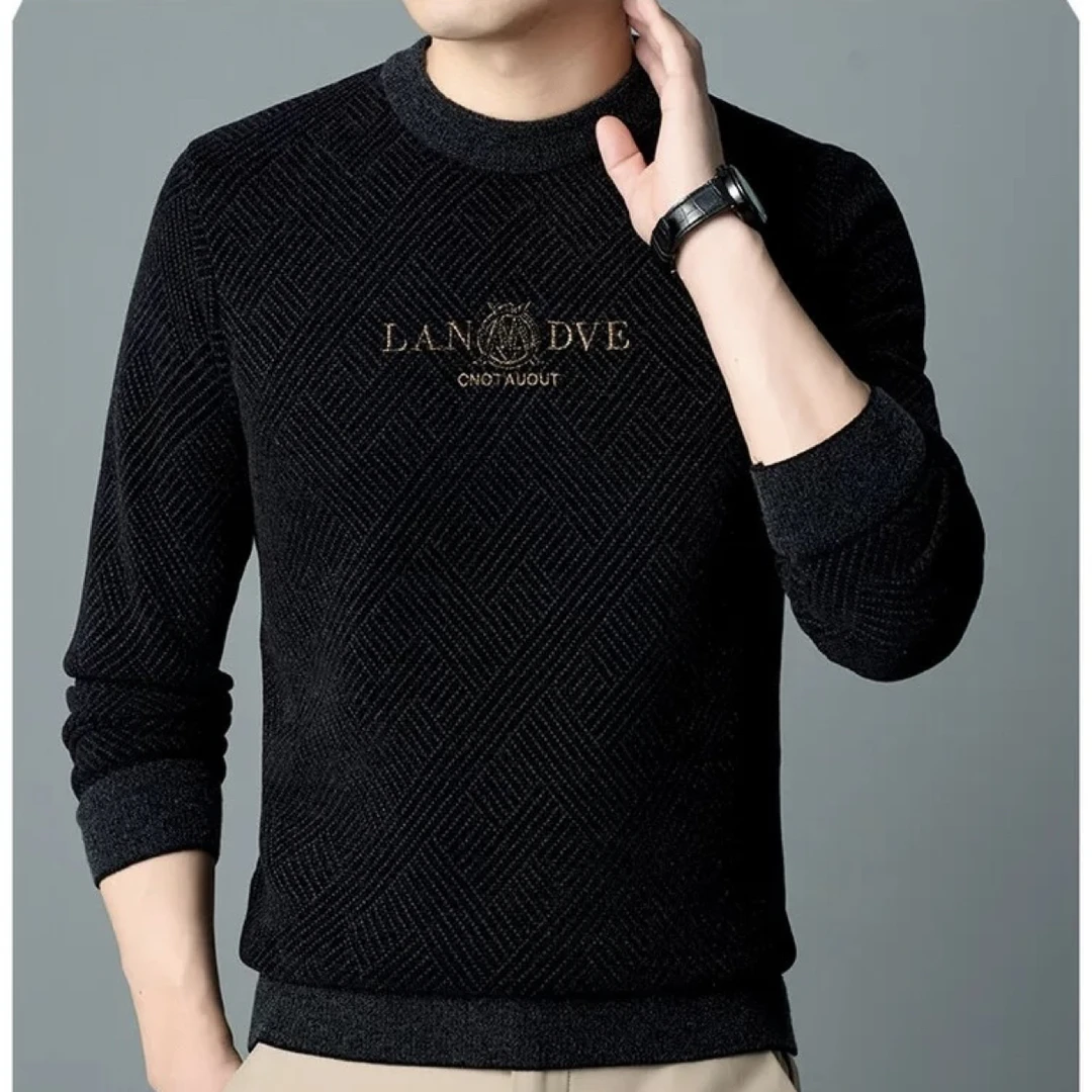 秋冬加绒男士雪尼尔上衣