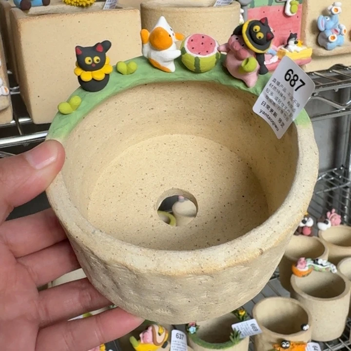 炏陶器物多肉花盆687