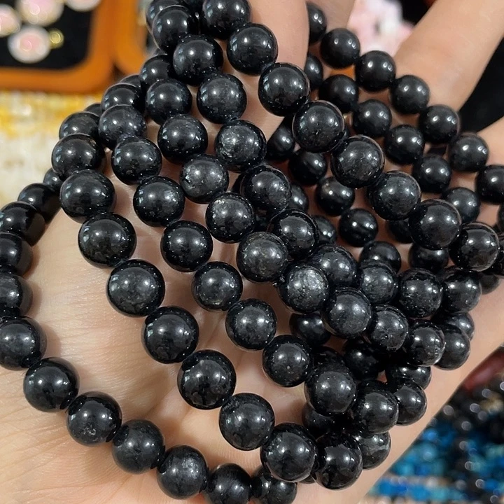 玛瑙/玉髓合金珠宝半成品一条8mm金运石手串