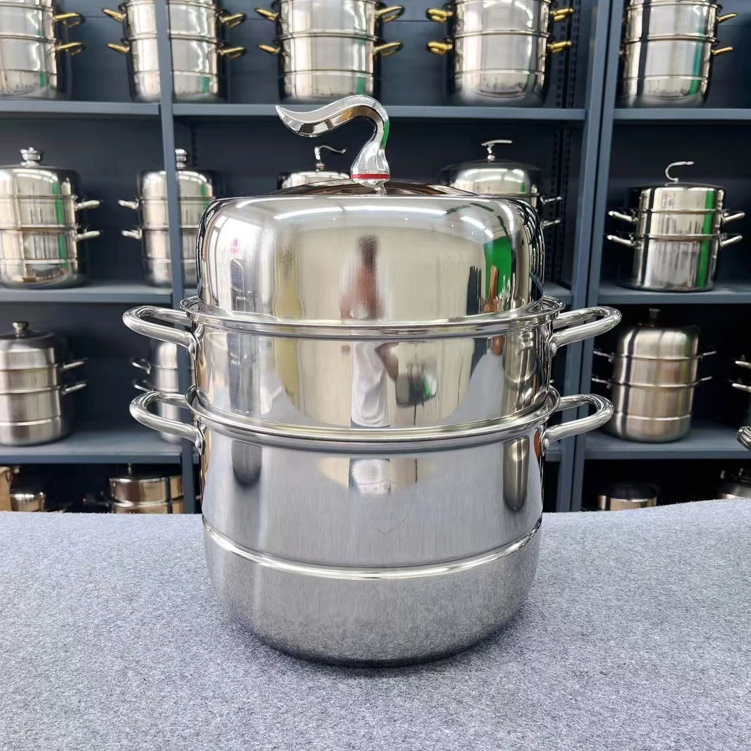 【三层28CM马尾】不锈钢蒸锅多功能厨房加厚大容量蒸笼用蒸煮hn锅1