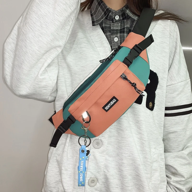 多功能户外胸包男士潮牌包包男女通用单件斜跨包便携小包手机腰包