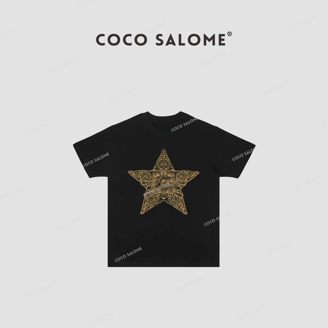COCO SALOME⑥【星星短袖】百搭时尚春夏男女款百搭圆领T恤128Y