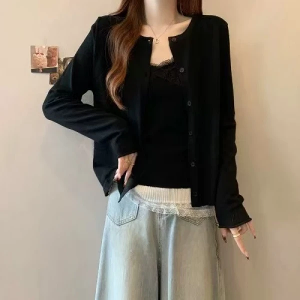 『时尚两件套U』时尚韩版设计款百搭两件套8130