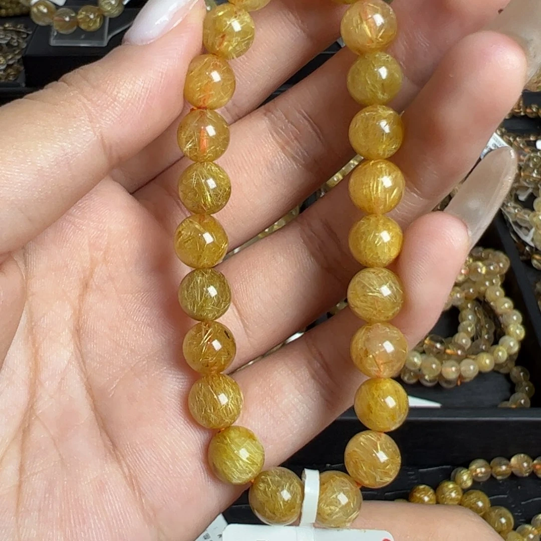 未镶嵌手链水晶天然金发晶