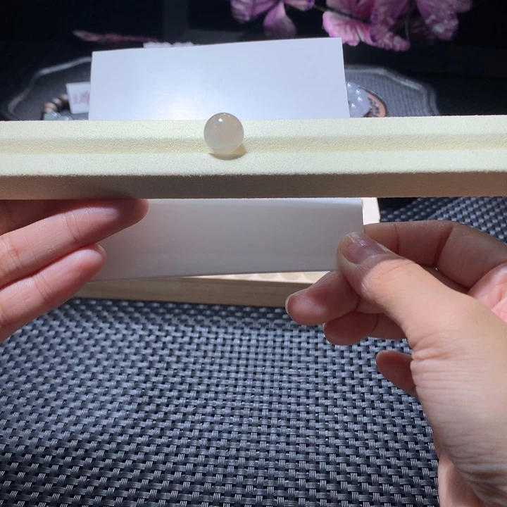 散珠翡翠咖粉单珠卡12
