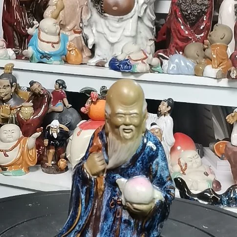 风***云石湾陶瓷公仔摆件