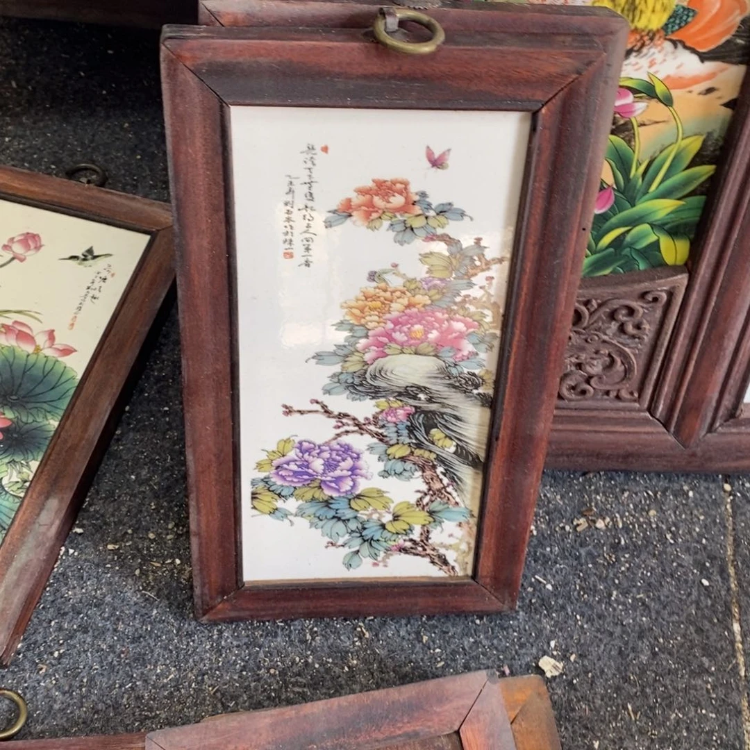 瓷28*16*1景德镇瓷板画柴窑烧制