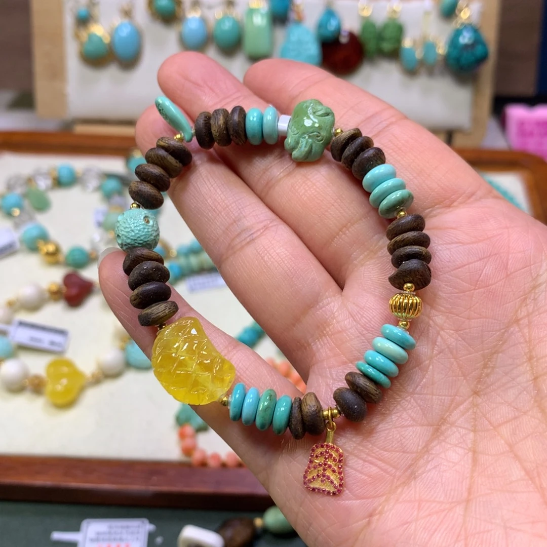 绿松石18K金镶嵌单圈