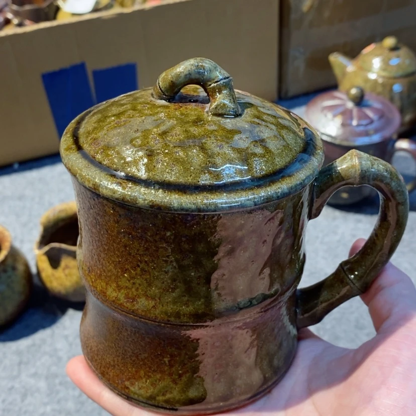 【闪购商品】小*微瑕沉香木紫泥盖杯350cc