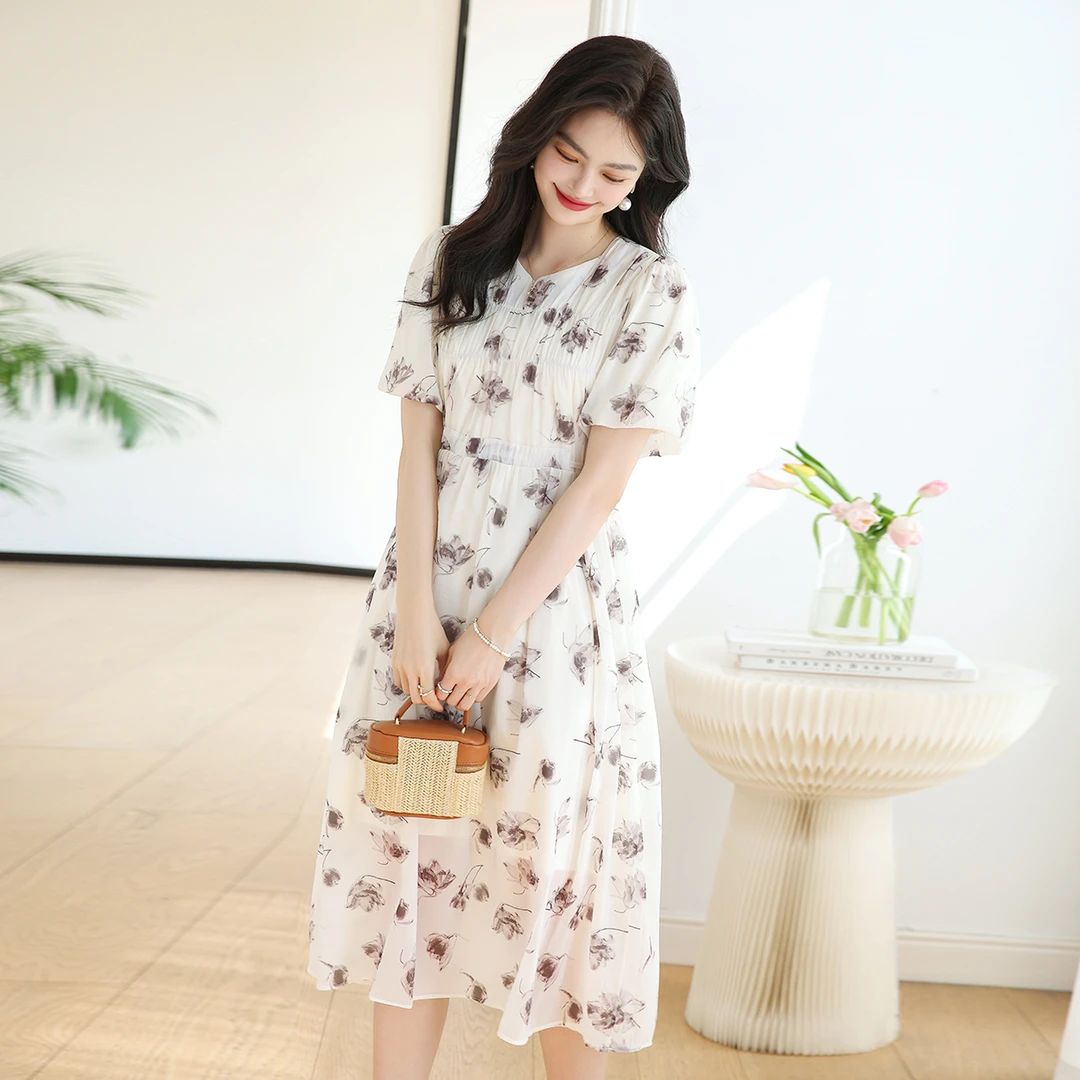 【小铃铛专属】   中长款碎花连衣裙AN23X1062