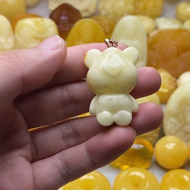 琥珀颈饰未镶嵌琥珀蜜蜡吊坠