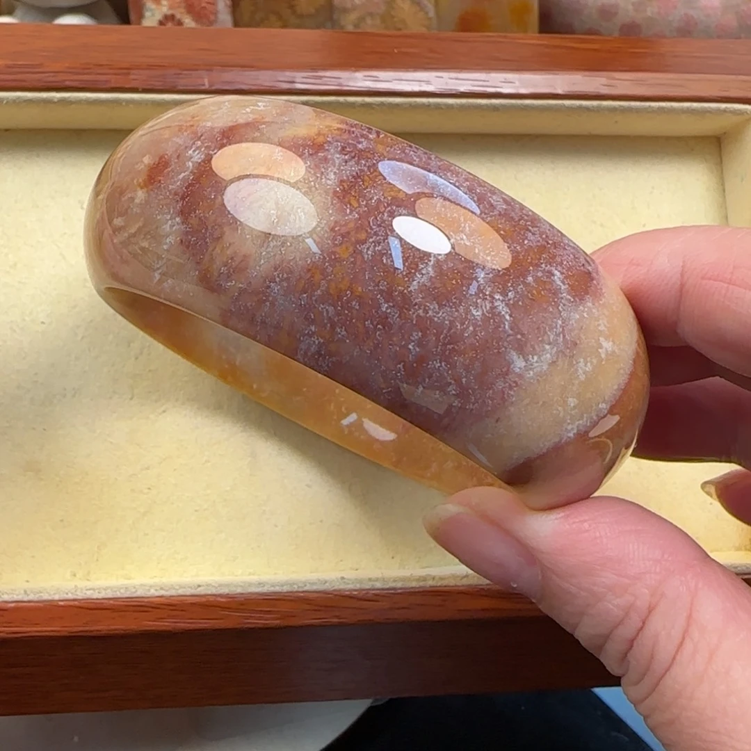 硅化珊瑚（珊瑚玉）未镶嵌手镯55-57圈