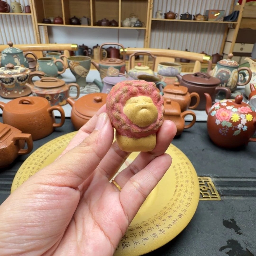 茶壶紫砂荔枝猫刘素素作品
