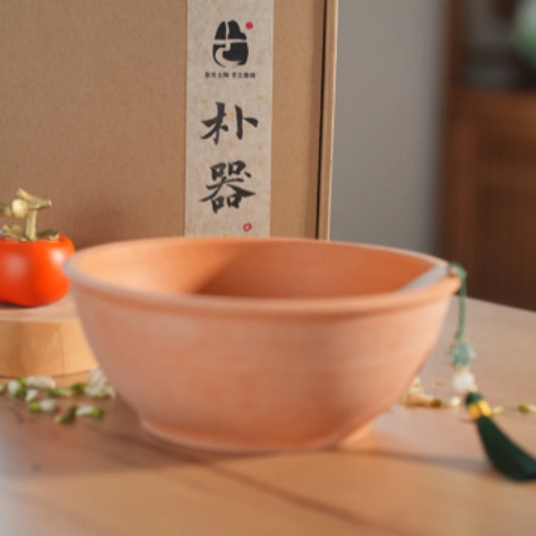 传统手工细砂碗老式大砂碗（非机制）手工制作柴窑烧制非遗土陶土碗