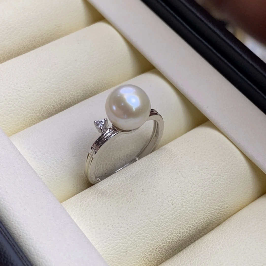 戒指淡水珍珠银S925镶嵌