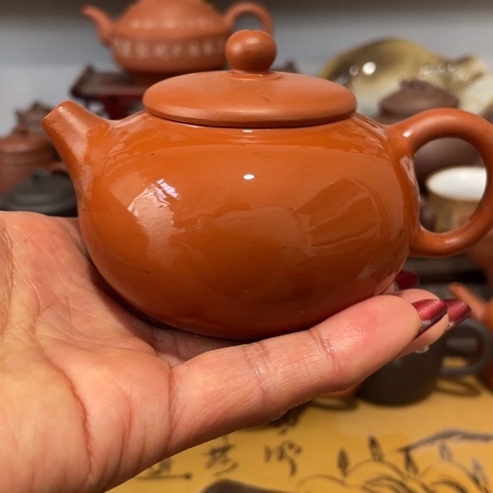 紫砂茶壶姜*朱泥西施