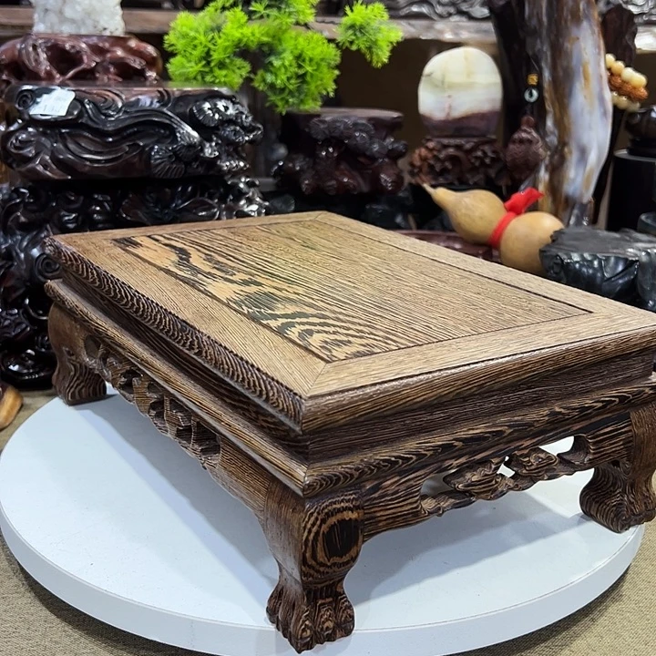 木鸡翅木方台底座小号30*20*10