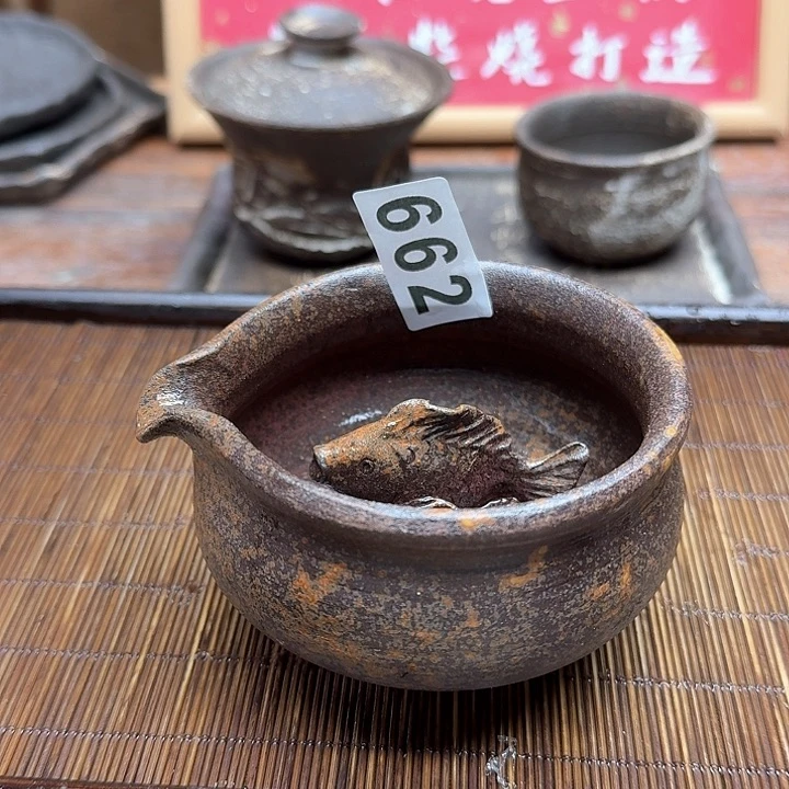 纯手工制作粗陶茶具