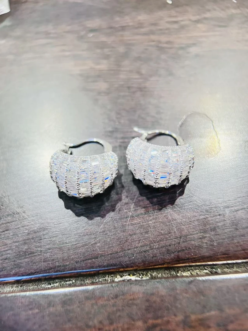 合金耳饰 瑞丽风银色菜篮子女耳环精美耳圈首饰气质