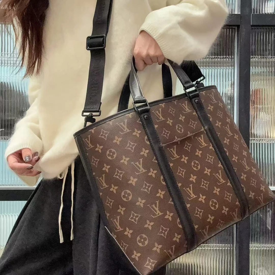 95新 LV 【蕾】03 0109 老花手提单肩托特包
