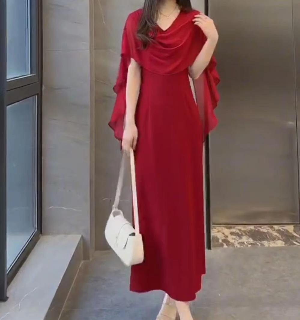 SENBIYAO森比垚 5331#夏季名媛风收腰连衣裙百搭时尚