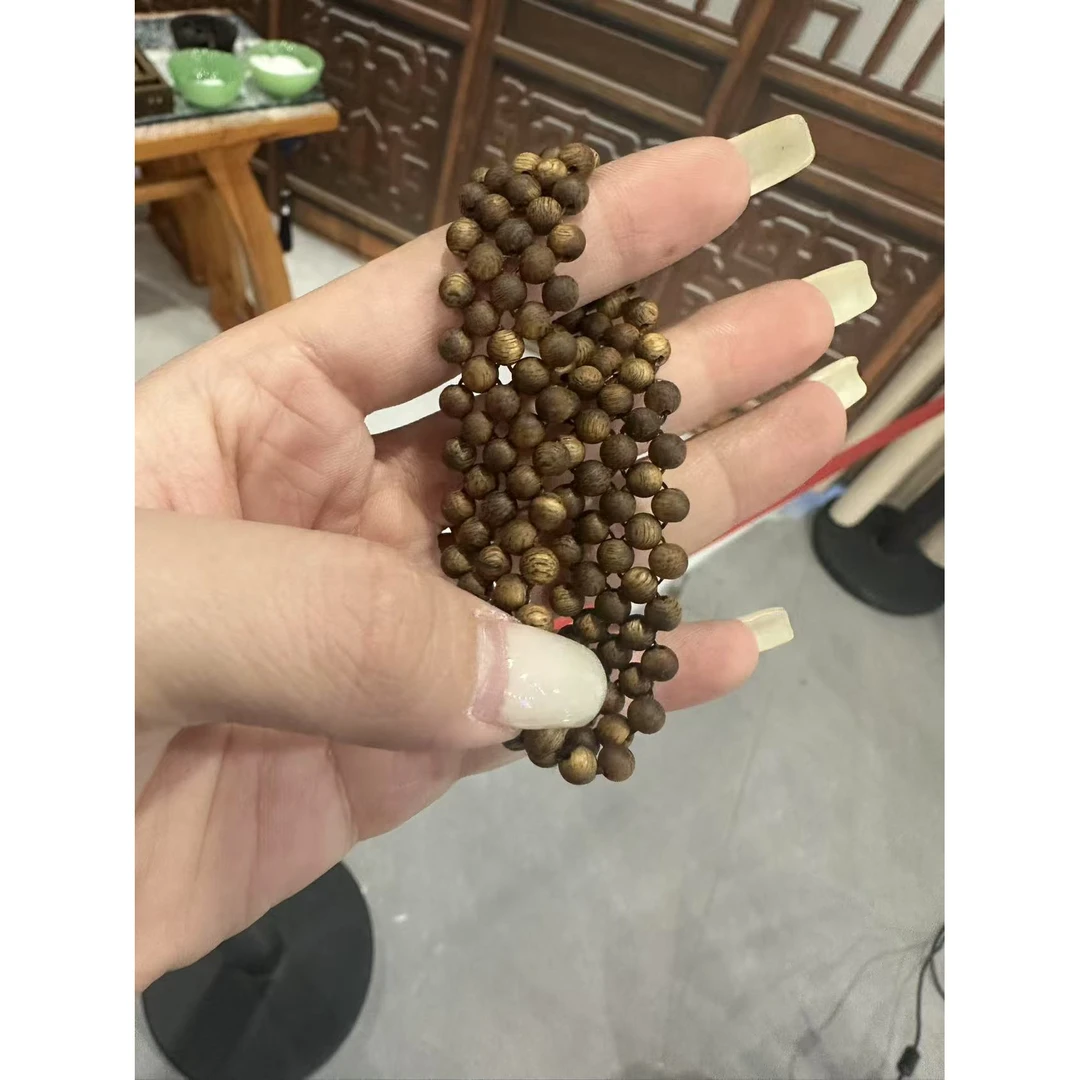 沉香【央博供应链】海南沉香定制款白棋圆珠发一条（赠养香料一份）