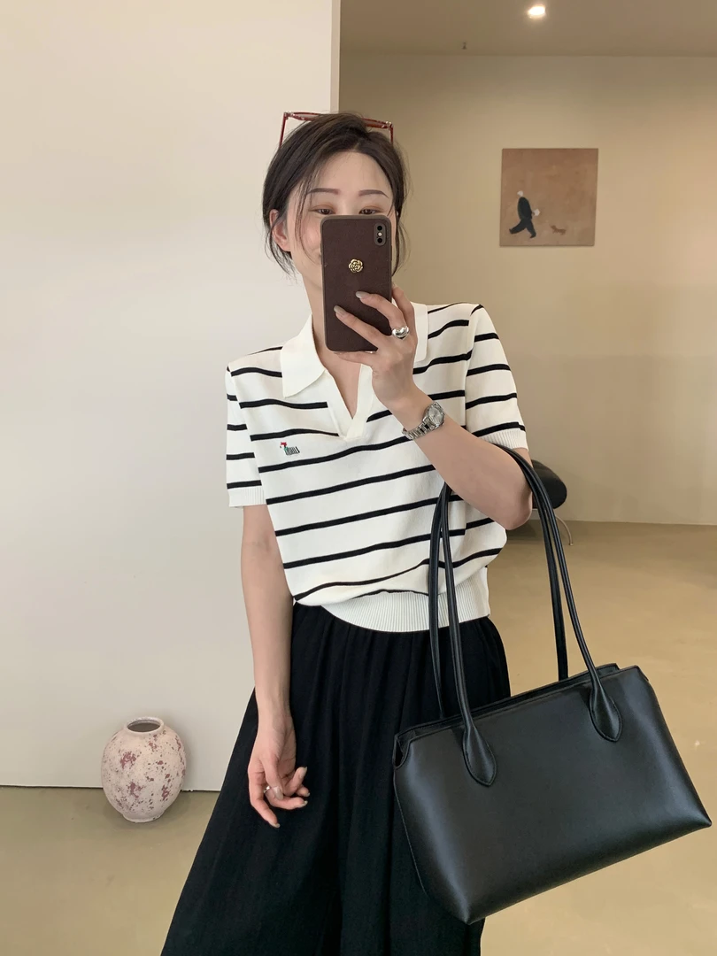 【罗罗严选】8280polo领小马标针织衫