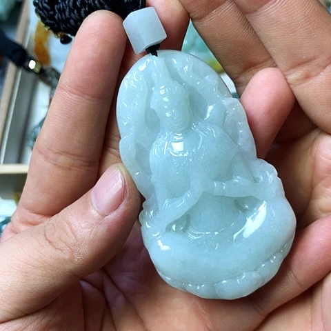 颈饰未镶嵌翡翠福豆豆珠宝翡翠颈饰
