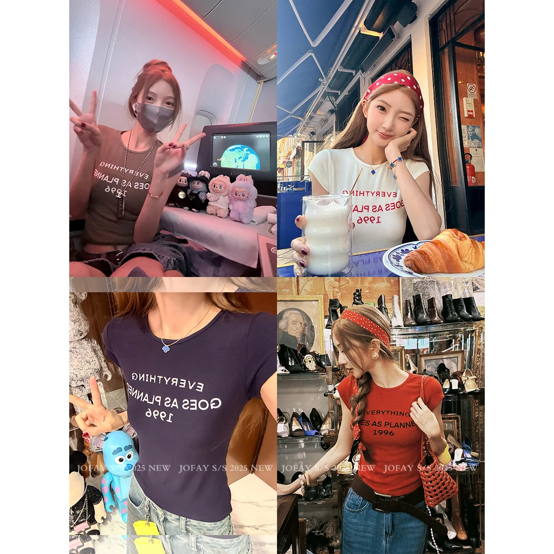 【CHASING LIGHT】|一切都如你所愿|街头字母印花法式复古T T0930