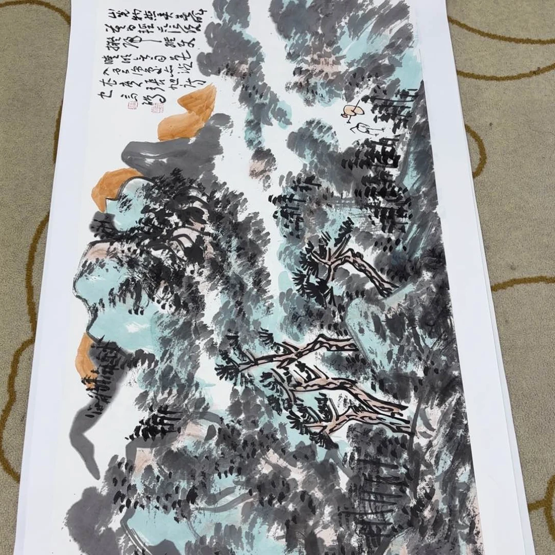 国画唐****d高鸿四尺李欣主播