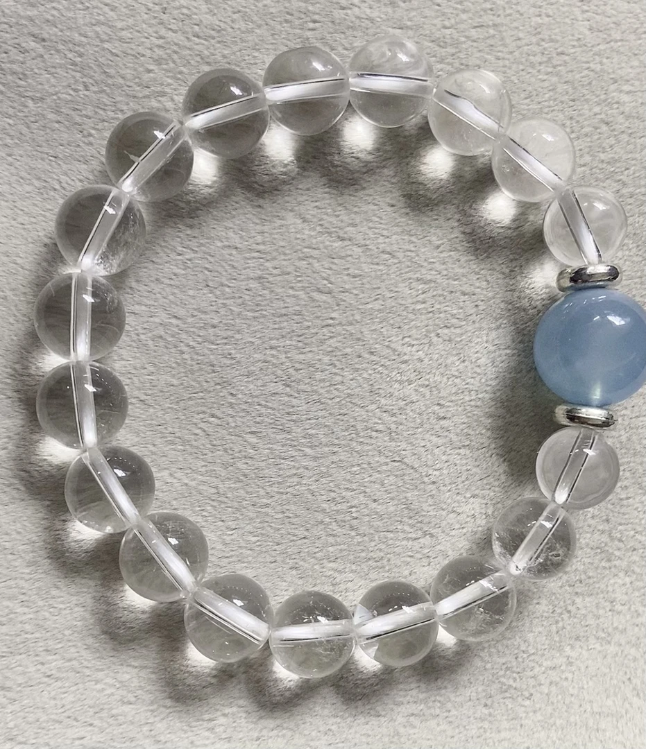 10mm白水晶DIY手链