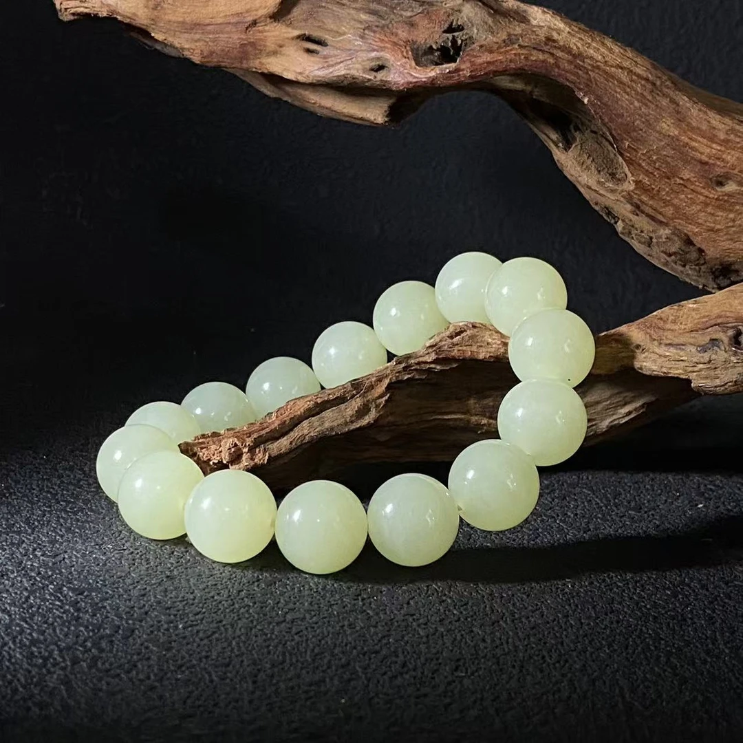 A350 和田玉手串  6A  7390154